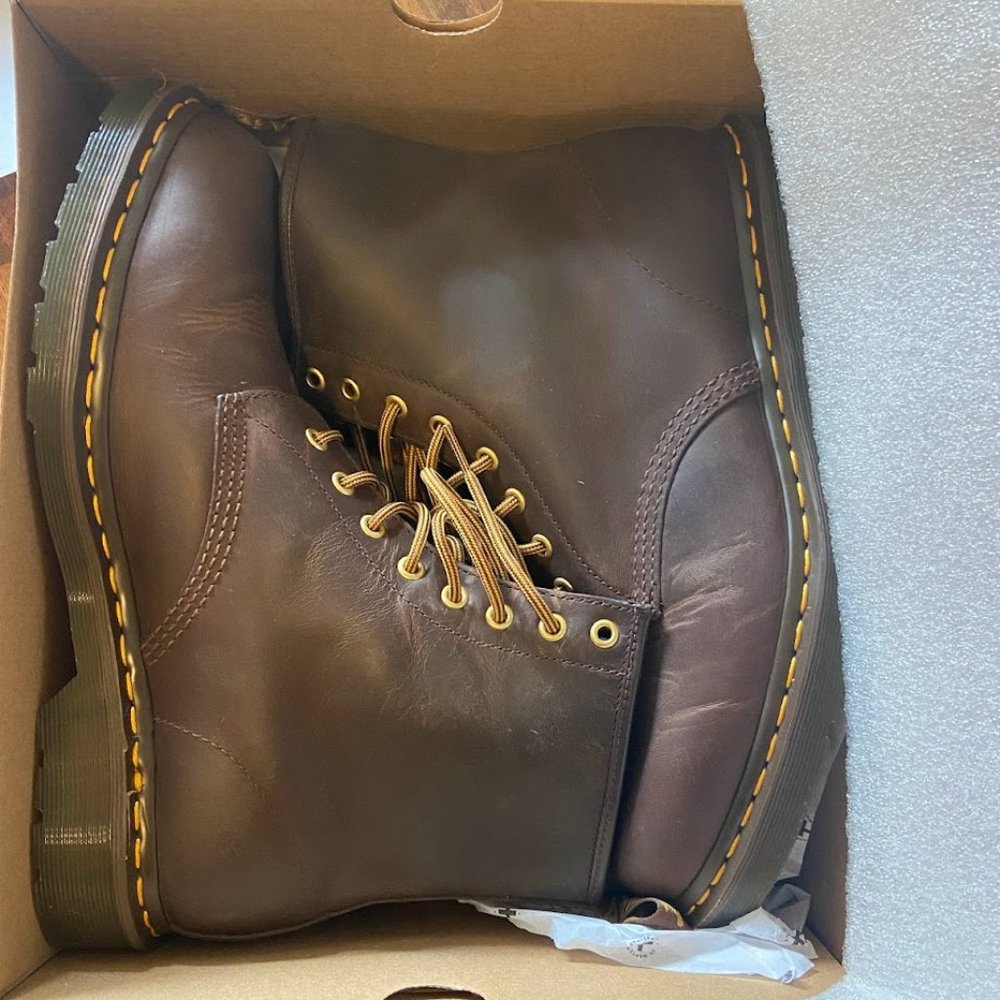 Dr. Martens Mens Size 11 - Crazy Horse Brown Boots (New and never worn!!)